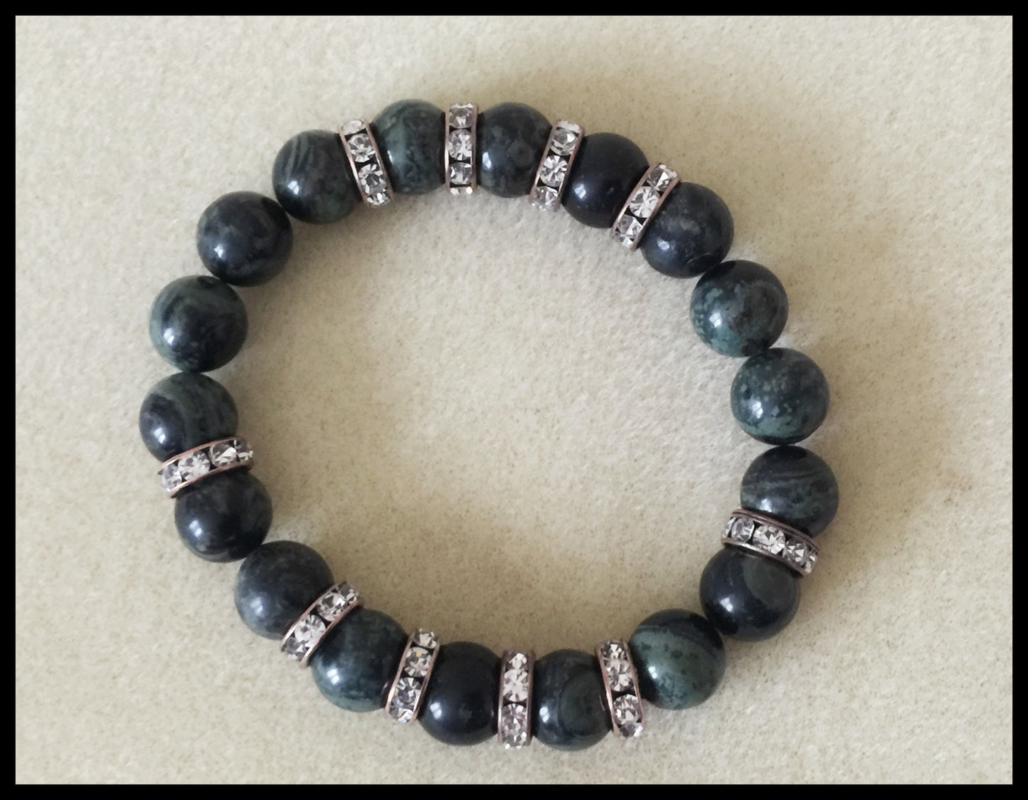 Envy - Kambaba Jasper & Crystal Bracelet - Limited Edition